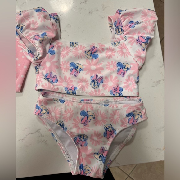 Disney Minnie Mouse Rash Guard Set - Picture 2 of 3
